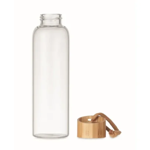 Gift Campaign Borraccia in vetro con custodia e tappo in bambù 500ml Crystal Pouch> Borracce In Vetro