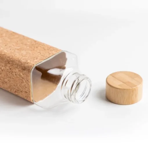 Gift Campaign Borraccia in vetro con tappo in bambù e custodia in sughero da 640 ml> Borracce In Vetro