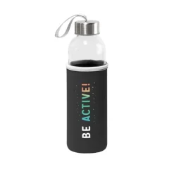 Gift Campaign Borraccia in vetro con tappo in acciaio inox e custodia colorata 520ml> Borracce In Vetro
