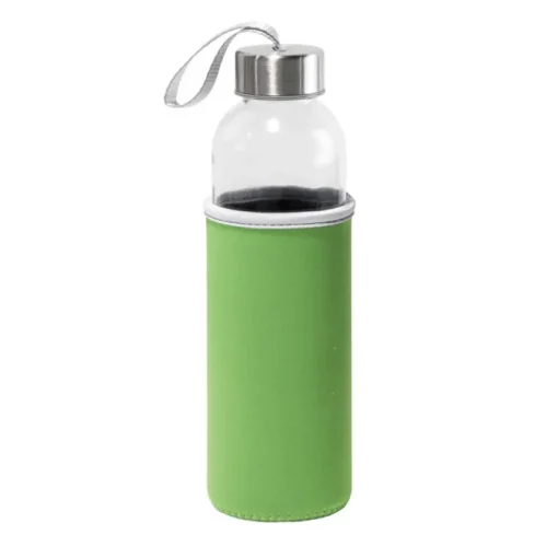 Gift Campaign Borraccia in vetro con tappo in acciaio inox e custodia colorata 520ml> Borracce In Vetro