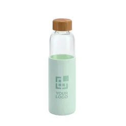 Gift Campaign Borraccia in vetro con tappo in bambù e custodia in silicone 600ml> Borracce In Vetro