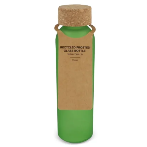 Gift Campaign Borraccia in vetro riciclato satinato con tappo in sughero da 500ml> Borracce In Vetro