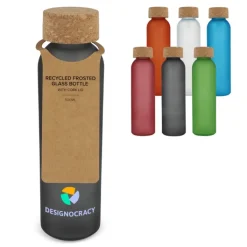 Gift Campaign Borraccia in vetro riciclato satinato con tappo in sughero da 500ml></noscript> Borracce In Vetro