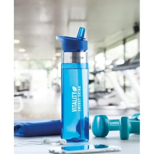 Gift Campaign Borraccia promozionale in tritan beccuccio pieghevole 650ml MetalRing> Borracce In Plastica