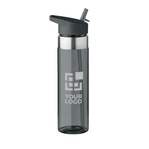 Gift Campaign Borraccia promozionale in tritan beccuccio pieghevole 650ml MetalRing> Borracce In Plastica