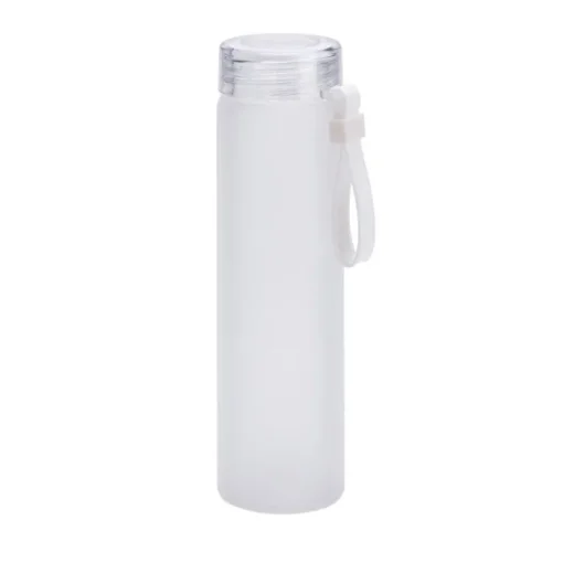 Gift Campaign Borraccia pubblicitaria in vetro finitura opaca 470ml Crystal Frost> Borracce In Vetro
