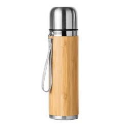 Gift Campaign Borraccia termica in acciaio con rivestimento in bambù da 420ml> Borracce Termiche