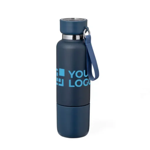 Gift Campaign Borraccia termica in acciaio inox 500ml con bicchiere 300ml e manico> Thermos Personalizzati