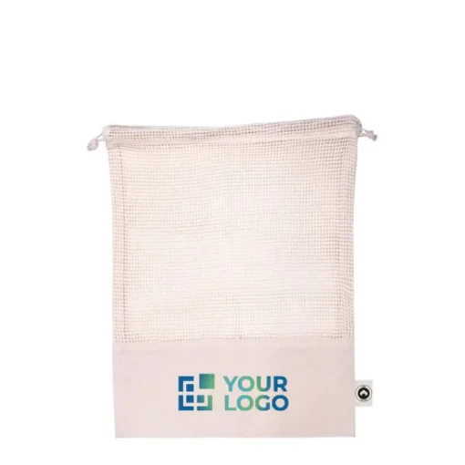 Gift Campaign Borsa a rete con chiusura a coulisse ideale per frutta 4 kg Cotton Fruit> Borse Per La Spesa|Shopper In Cotone Personalizzate