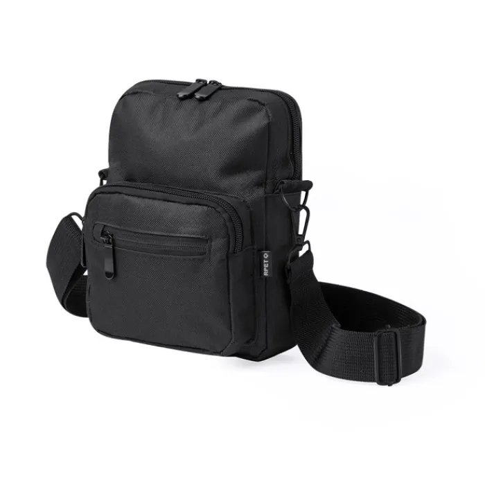 Gift Campaign Borsa a tracolla in poliestere RPET con doppio compartimento frontale> Borse Da Viaggio