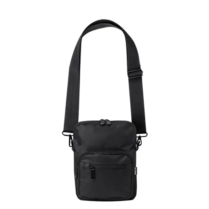 Gift Campaign Borsa a tracolla in poliestere RPET con doppio compartimento frontale> Borse Da Viaggio