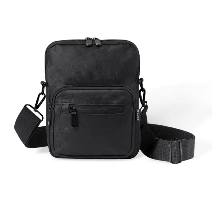 Gift Campaign Borsa a tracolla in poliestere RPET con doppio compartimento frontale> Borse Da Viaggio