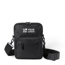 Gift Campaign Borsa a tracolla in poliestere RPET con doppio compartimento frontale><noscript><img width=