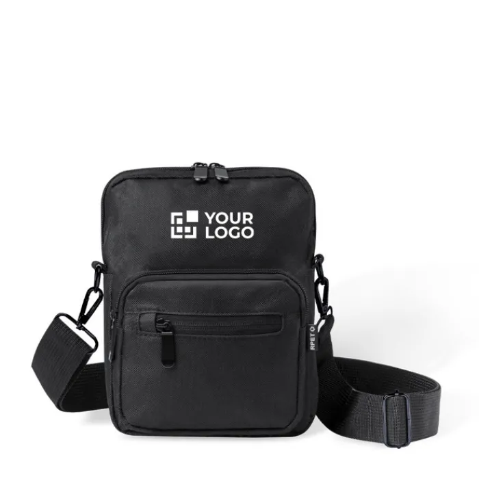 Gift Campaign Borsa a tracolla in poliestere RPET con doppio compartimento frontale> Borse Da Viaggio