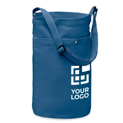 Gift Campaign Borsa a tracolla in tela con tasca interna 270 g/m2 Pocket Colors> Shopper In Cotone Personalizzate