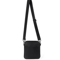 Gift Campaign Borsa a tracolla nera in poliestere RPET 600D con tasca frontale> Borse Da Viaggio