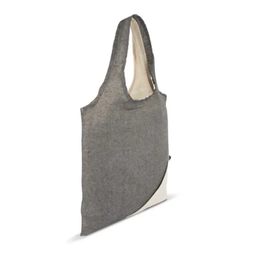 Gift Campaign Borsa bicolore di cotone riciclato OEKO-TEX pieghevole da 140 g/m2> Shopper In Cotone Personalizzate