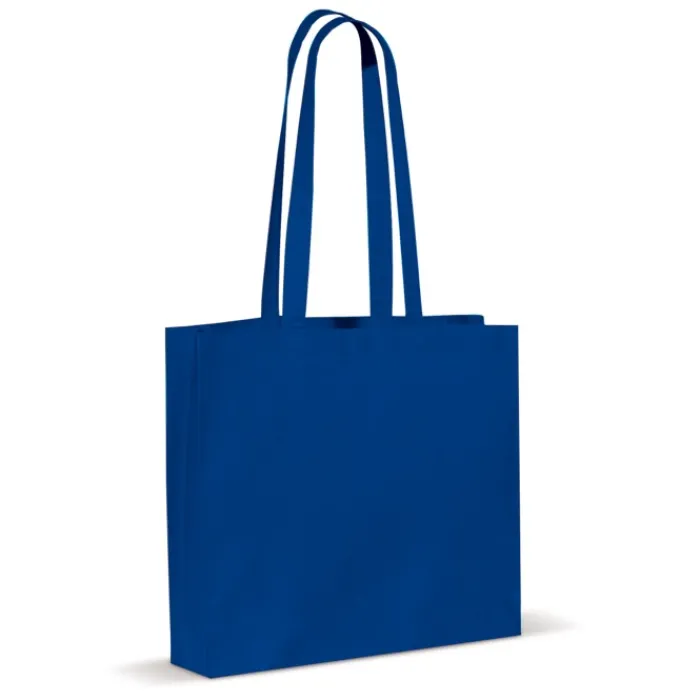 Gift Campaign Borsa colorata di cotone 140 g/m2 OEKO-TEX con soffietto> Shopper In Cotone Personalizzate