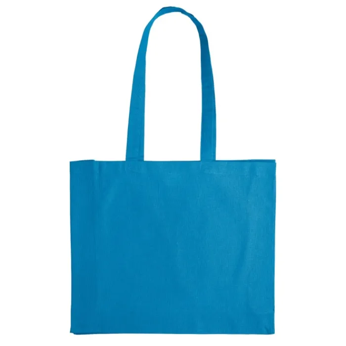 Gift Campaign Borsa colorata di cotone 140 g/m2 OEKO-TEX con soffietto> Shopper In Cotone Personalizzate