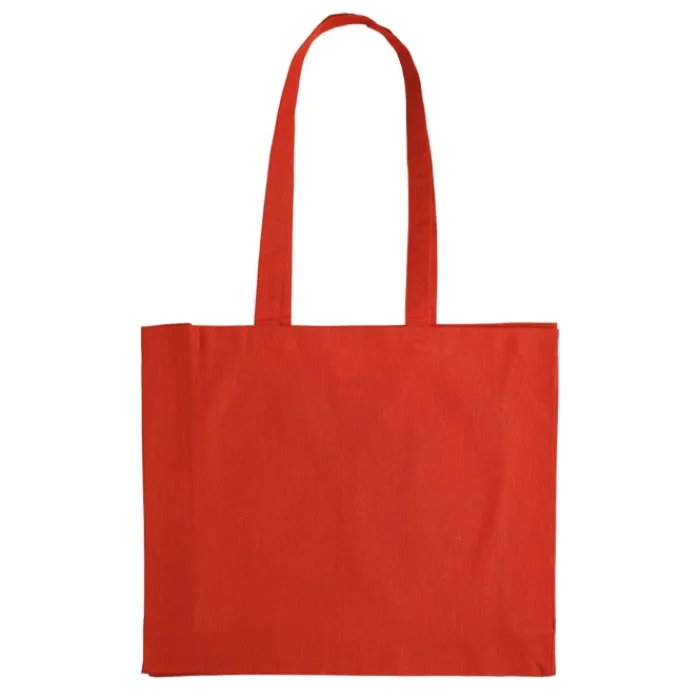 Gift Campaign Borsa colorata di cotone 140 g/m2 OEKO-TEX con soffietto> Shopper In Cotone Personalizzate
