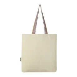 Gift Campaign Borsa con logo dai manici a fantasia arcobaleno 180 g/m2 Tote Rainbow> Tote Bag Personalizzate|Shopper In Cotone Personalizzate