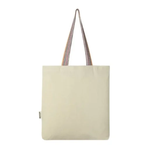 Gift Campaign Borsa con logo dai manici a fantasia arcobaleno 180 g/m2 Tote Rainbow> Tote Bag Personalizzate|Shopper In Cotone Personalizzate