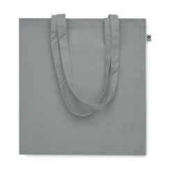 Gift Campaign Borsa con manici lunghi e soffietto in cotone organico colorato 220g/m2> Shopper In Cotone Personalizzate