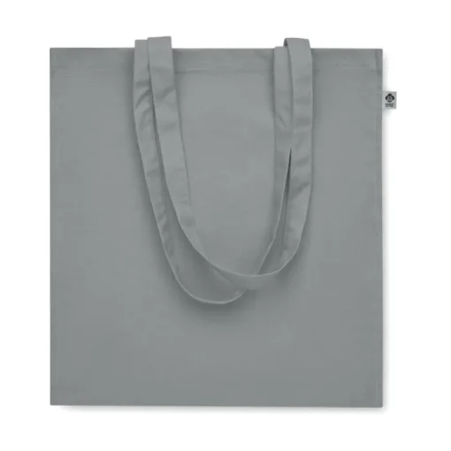 Gift Campaign Borsa con manici lunghi e soffietto in cotone organico colorato 220g/m2> Shopper In Cotone Personalizzate