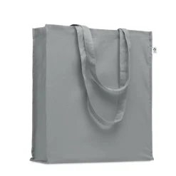 Gift Campaign Borsa con manici lunghi e soffietto in cotone organico colorato 220g/m2> Shopper In Cotone Personalizzate