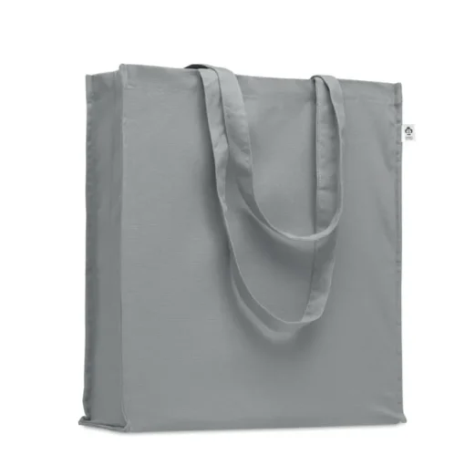 Gift Campaign Borsa con manici lunghi e soffietto in cotone organico colorato 220g/m2> Shopper In Cotone Personalizzate