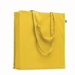 Gift Campaign Borsa con manici lunghi e soffietto in cotone organico colorato 220g/m2></noscript> Shopper In Cotone Personalizzate