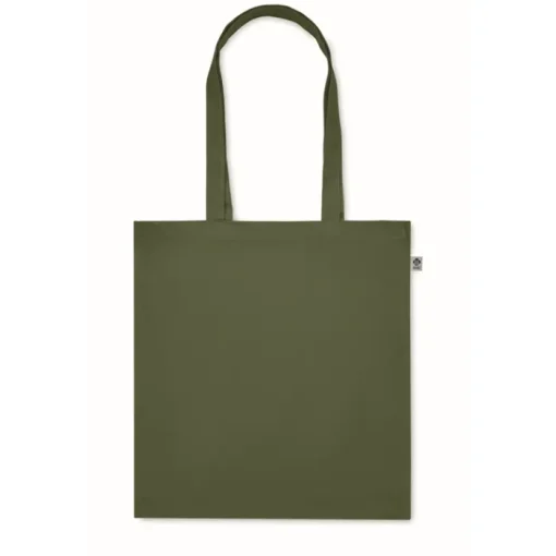 Gift Campaign Borsa con manici lunghi e soffietto in cotone organico colorato 220g/m2> Shopper In Cotone Personalizzate