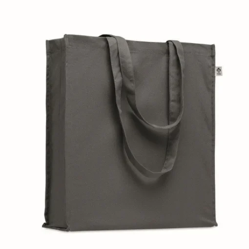 Gift Campaign Borsa con manici lunghi e soffietto in cotone organico colorato 220g/m2> Shopper In Cotone Personalizzate