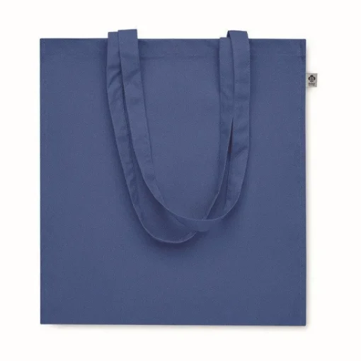 Gift Campaign Borsa con manici lunghi e soffietto in cotone organico colorato 220g/m2> Shopper In Cotone Personalizzate