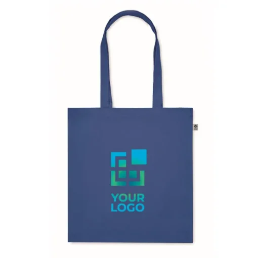 Gift Campaign Borsa con manici lunghi e soffietto in cotone organico colorato 220g/m2> Shopper In Cotone Personalizzate