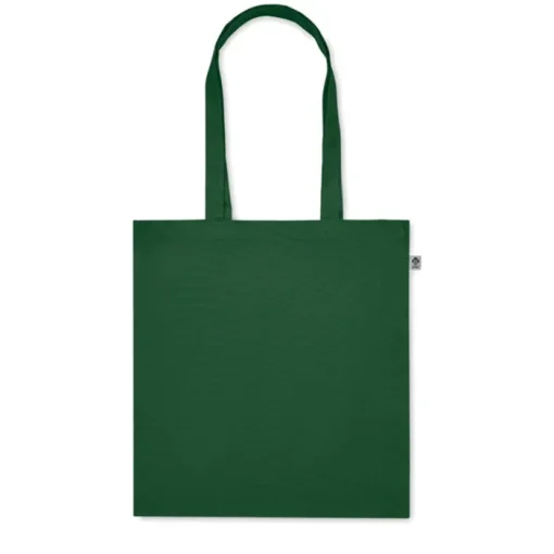 Gift Campaign Borsa con manici lunghi e soffietto in cotone organico colorato 220g/m2> Shopper In Cotone Personalizzate