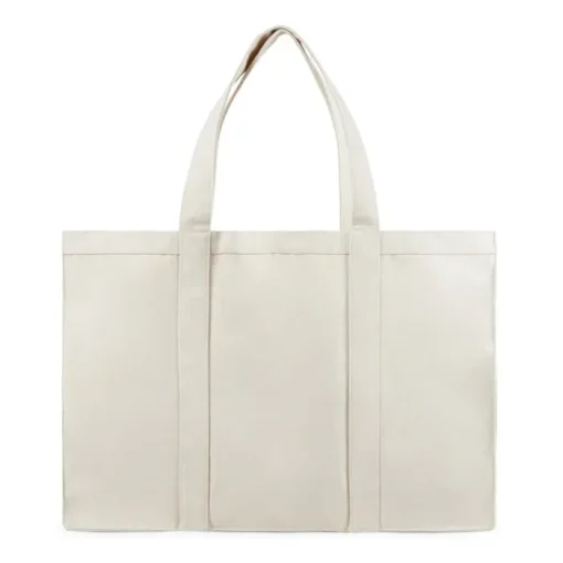 Gift Campaign Borsa con soffietto e tasca interna in tela riciclata da 400 g/m2> Borse Di Tela Personalizzate