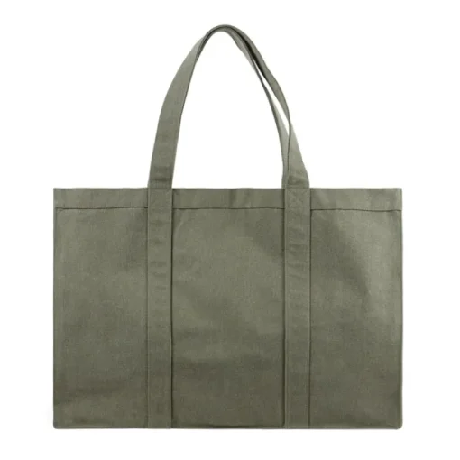 Gift Campaign Borsa con soffietto e tasca interna in tela riciclata da 400 g/m2> Borse Di Tela Personalizzate