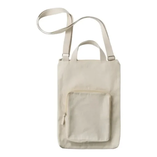 Gift Campaign Borsa con tasca frontale e tracolla in cotone da 340 g/m2> Shopper In Cotone Personalizzate