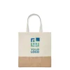 Gift Campaign Borsa cotone personalizzata con fondo in finta juta 160 g/m2 Natural> Tote Bag Personalizzate|Shopper In Cotone Personalizzate