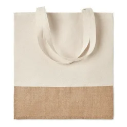 Gift Campaign Borsa cotone personalizzata con fondo in finta juta 160 g/m2 Natural></noscript> Tote Bag Personalizzate|Shopper In Cotone Personalizzate