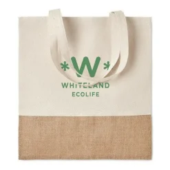 Gift Campaign Borsa cotone personalizzata con fondo in finta juta 160 g/m2 Natural></noscript> Tote Bag Personalizzate|Shopper In Cotone Personalizzate