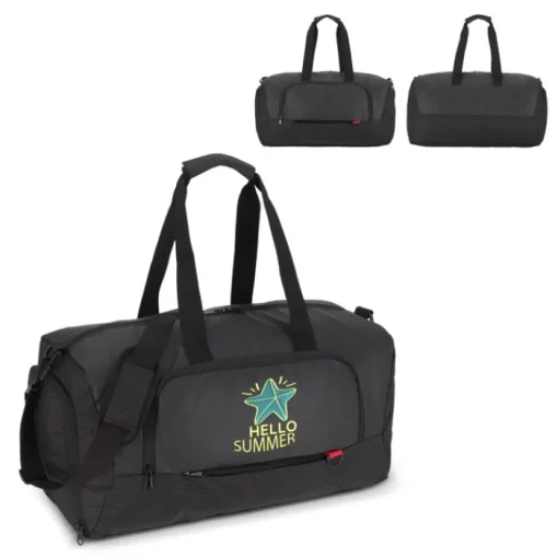 Gift Campaign Borsa da viaggio in jacquard e PU con scomparto scarpe> Borse Da Viaggio