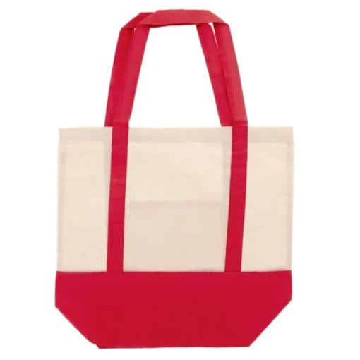 Gift Campaign Borsa di cotone OEKO-TEX con base e manici colorati da 180 g/m2> Shopper In Cotone Personalizzate