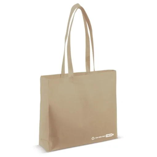 Gift Campaign Borsa ecologica in rPET 100 g/m2 con manici lunghi e soffietto> Borse Per La Spesa|Borse Di Tela Personalizzate