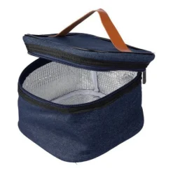 Gift Campaign Borsa frigo con interno in PEVA ed esterno in denim con manico in PU> Borse Termiche