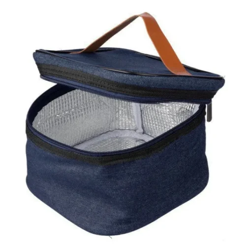 Gift Campaign Borsa frigo con interno in PEVA ed esterno in denim con manico in PU> Borse Termiche