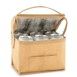 Gift Campaign Borsa frigo con logo 6 lattine manico lungo e tasca frontale Kraft> Borse Termiche