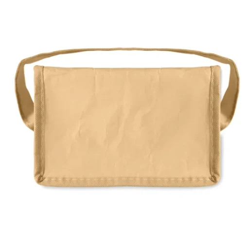 Gift Campaign Borsa frigo con logo 6 lattine manico lungo e tasca frontale Kraft> Borse Termiche