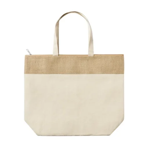 Gift Campaign Borsa frigo in cotone con zip manici rinforzati finiture cucite Juco> Borse Termiche